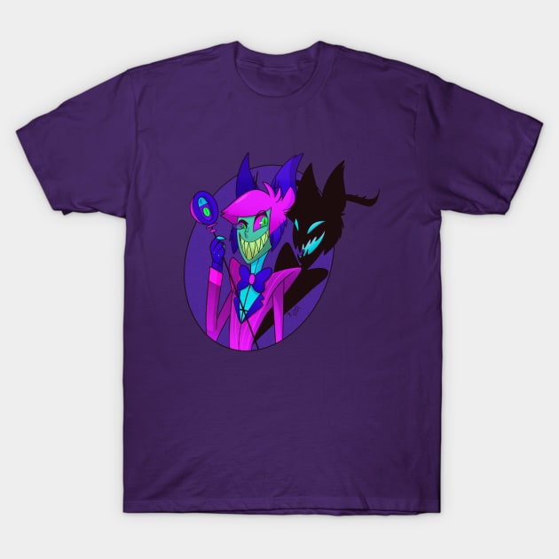 Alastor - Hazbin hotel (Neon) T-Shirt by Roa